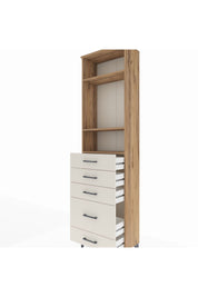 Arges Dolap 3 Raflı 5 Çekmeceli 60x30x221 - S29M117V7A
