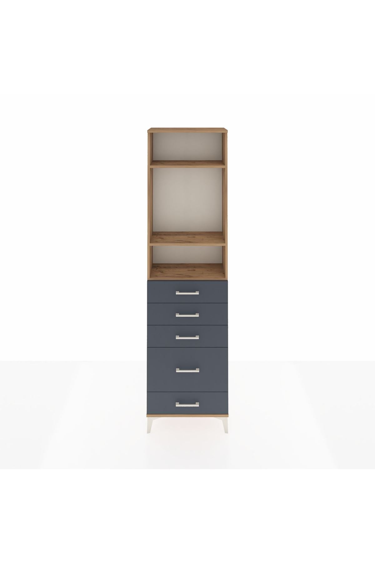 Arges Dolap 3 Raflı 5 Çekmeceli 60x30x221 - S29M117V8A