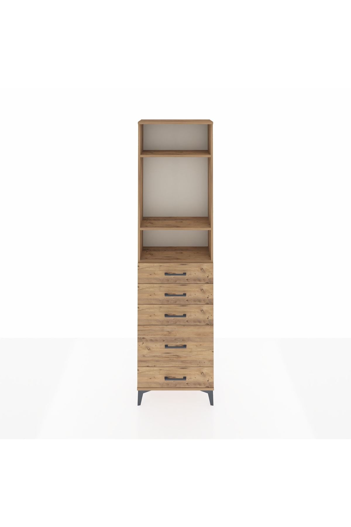 Arges Dolap 3 Raflı 5 Çekmeceli 60x30x221 - S29M117V9A