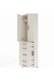 Arges Dolap 2 Raflı 5 Çekmeceli Tek Askılı 60x30x221 - S29M118V1A