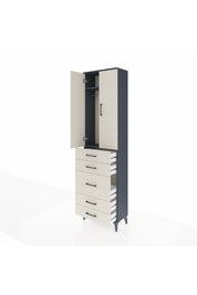Arges Dolap 2 Raflı 5 Çekmeceli Tek Askılı 60x30x221 - S29M118V4A