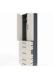 Arges Dolap 2 Raflı 5 Çekmeceli Tek Askılı 60x30x221 - S29M118V4A