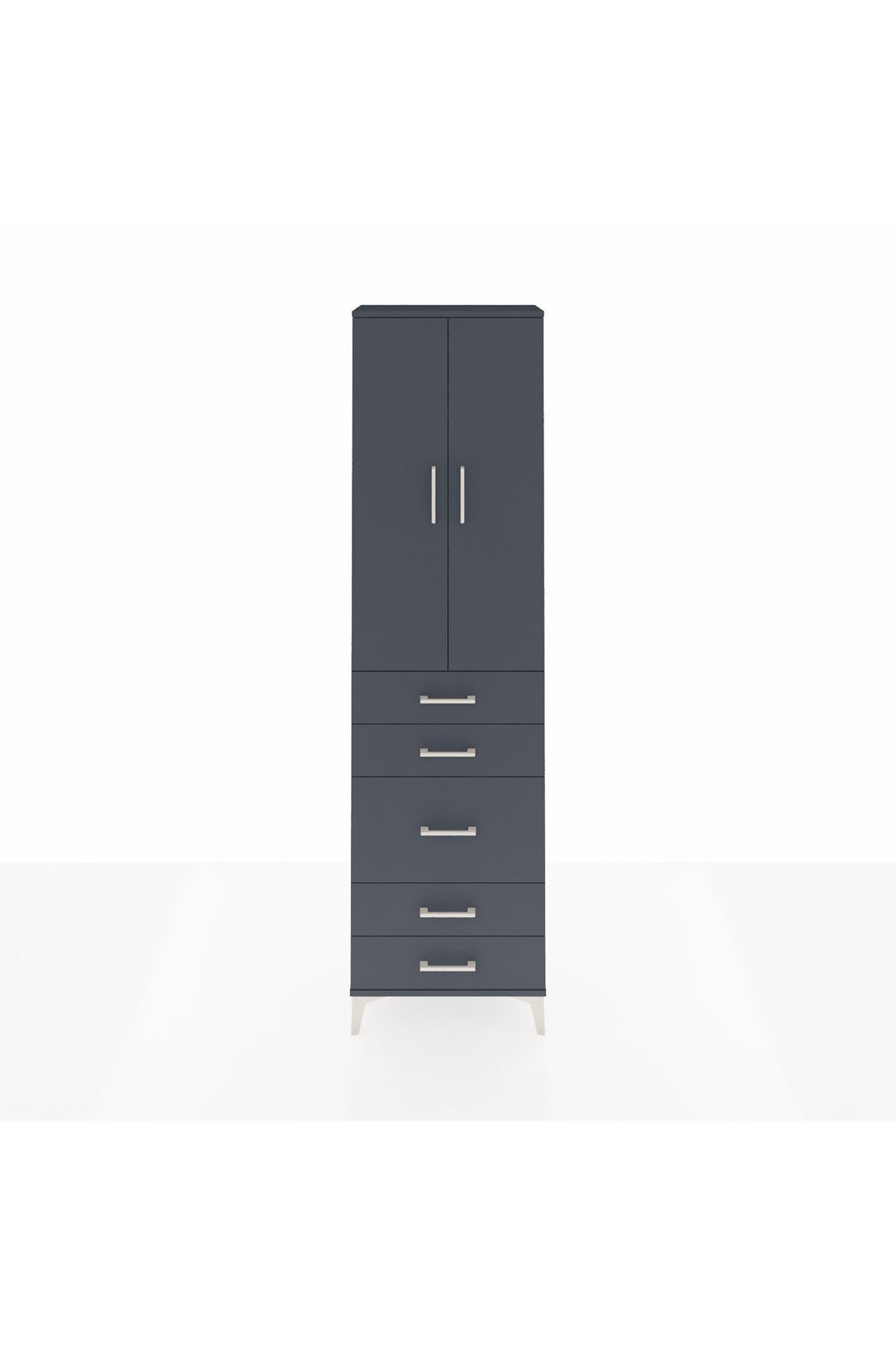 Arges Dolap 2 Raflı 5 Çekmeceli Tek Askılı 60x30x221 - S29M118V5A