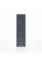 Arges Dolap 2 Raflı 5 Çekmeceli Tek Askılı 60x30x221 - S29M118V5A