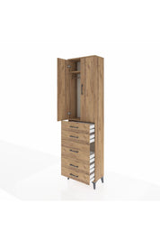 Arges Dolap 2 Raflı 5 Çekmeceli Tek Askılı 60x30x221 - S29M118V9A