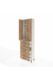 Arges Dolap 3 Raflı 5 Çekmeceli 2 Kapaklı 60x30x221 - S29M119V3A