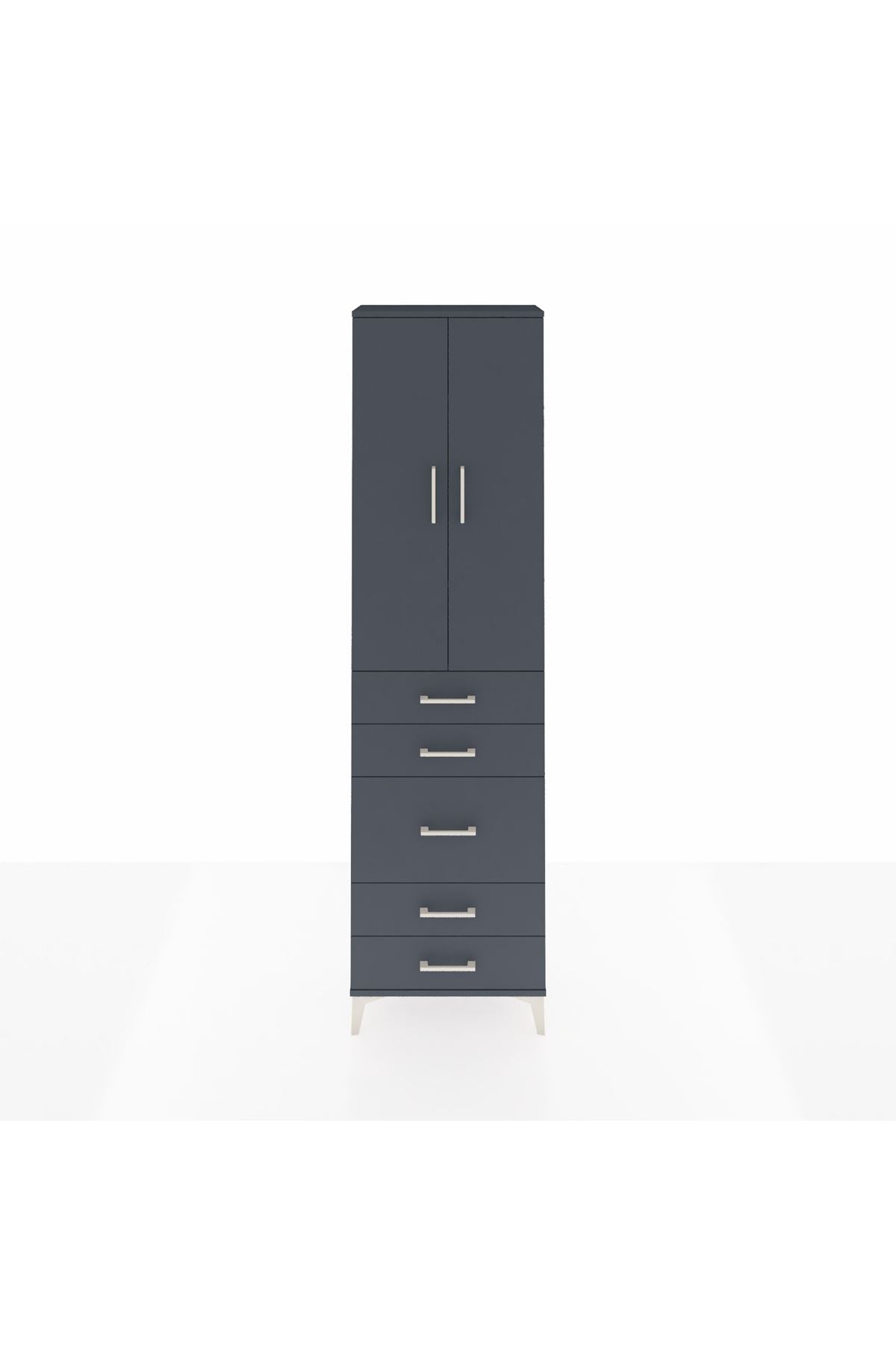 Arges Dolap 3 Raflı 5 Çekmeceli 2 Kapaklı 60x30x221 - S29M119V5A