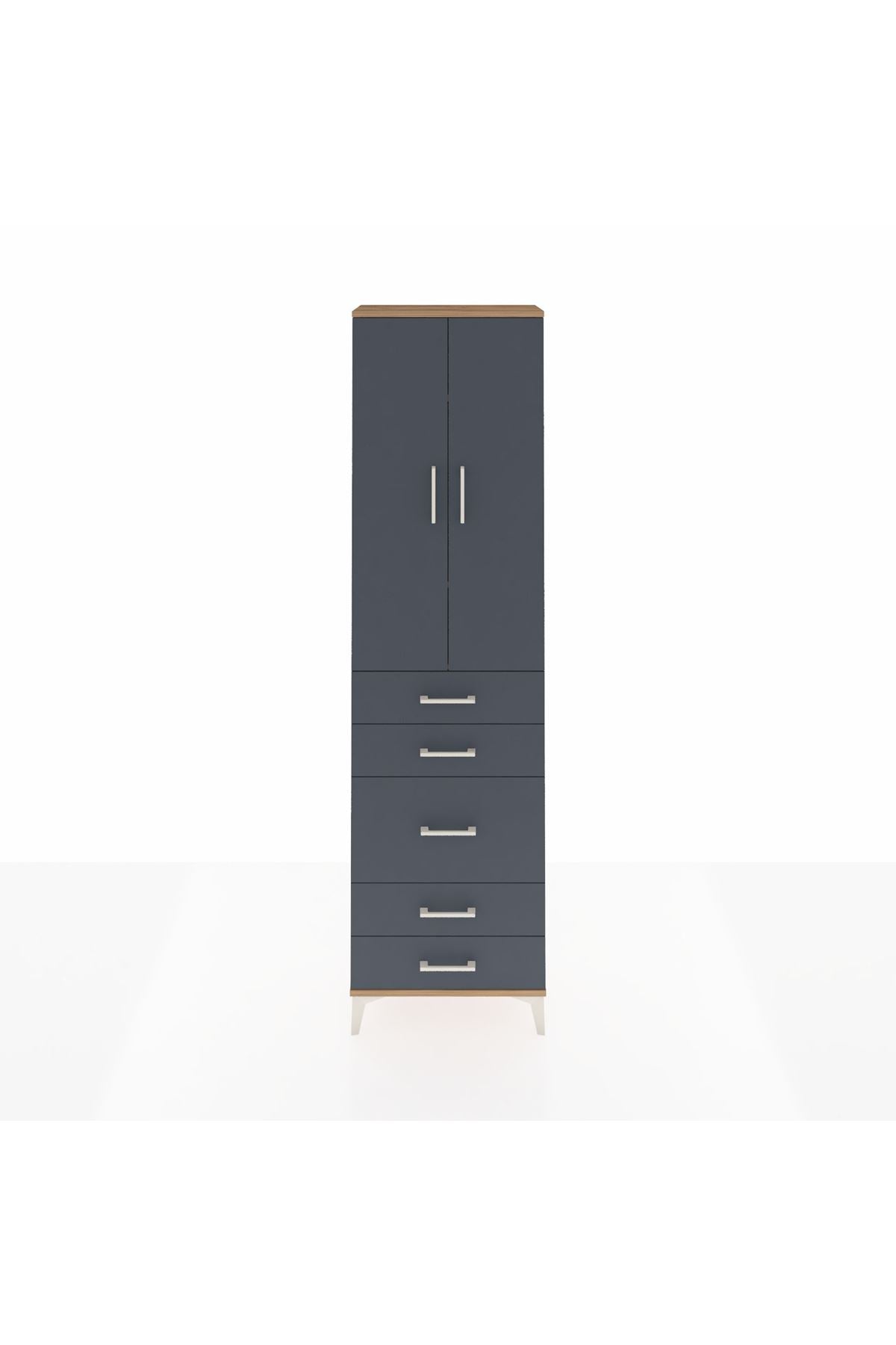 Arges Dolap 3 Raflı 5 Çekmeceli 2 Kapaklı 60x30x221 - S29M119V8A