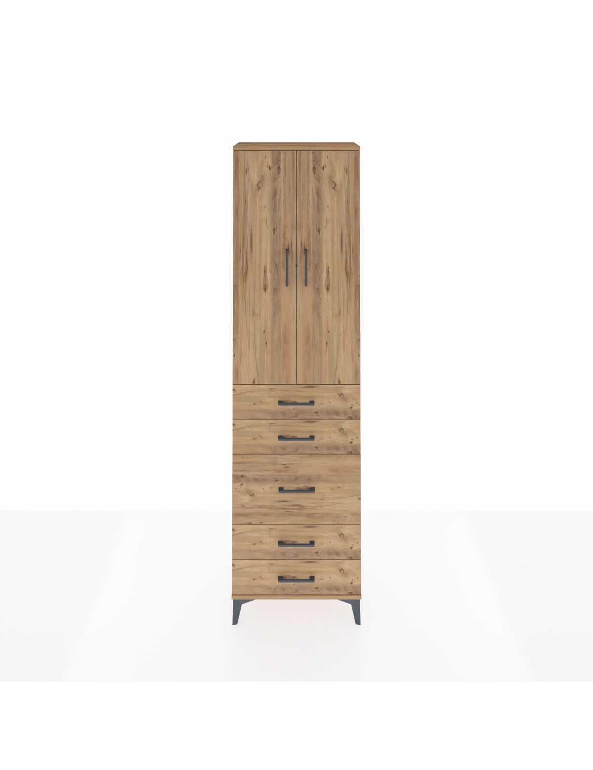 Arges Dolap 3 Raflı 5 Çekmeceli 2 Kapaklı 60x30x221 - S29M119V9A