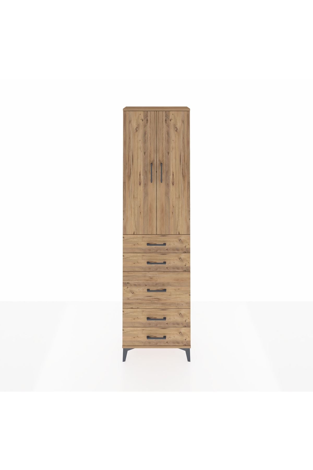 Arges Dolap 3 Raflı 5 Çekmeceli 2 Kapaklı 60x30x221 - S29M119V9A