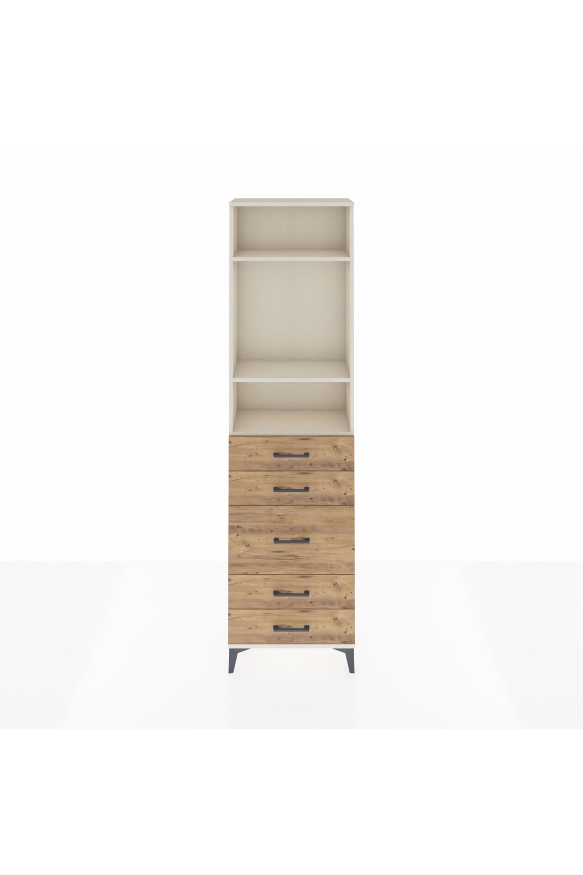 Arges Dolap 3 Raflı 5 Çekmeceli 60x30x221 - S29M120V3A