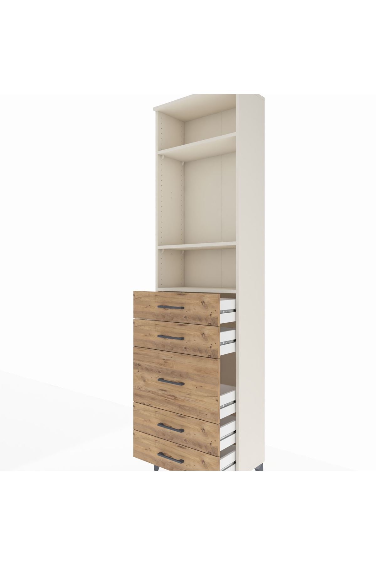 Arges Dolap 3 Raflı 5 Çekmeceli 60x30x221 - S29M120V3A