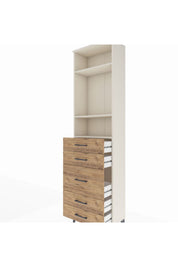 Arges Dolap 3 Raflı 5 Çekmeceli 60x30x221 - S29M120V3A