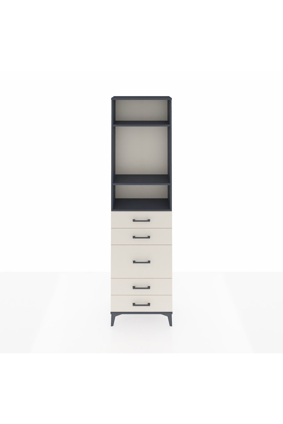 Arges Dolap 3 Raflı 5 Çekmeceli 60x30x221 - S29M120V4A