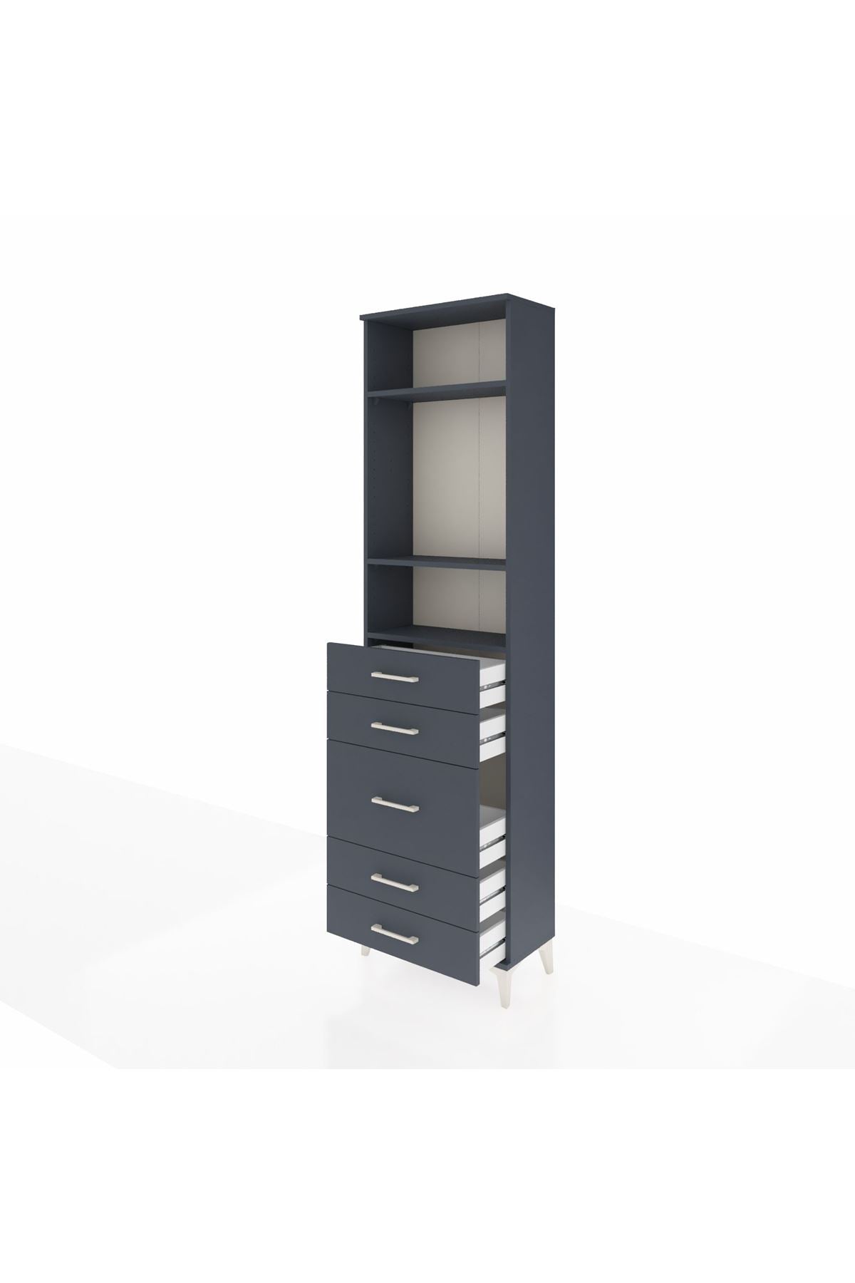 Arges Dolap 3 Raflı 5 Çekmeceli 60x30x221 - S29M120V5A