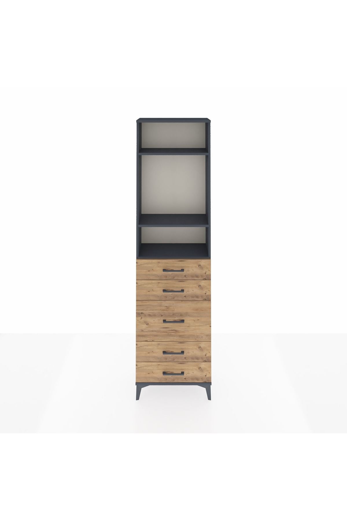 Arges Dolap 3 Raflı 5 Çekmeceli 60x30x221 - S29M120V6A