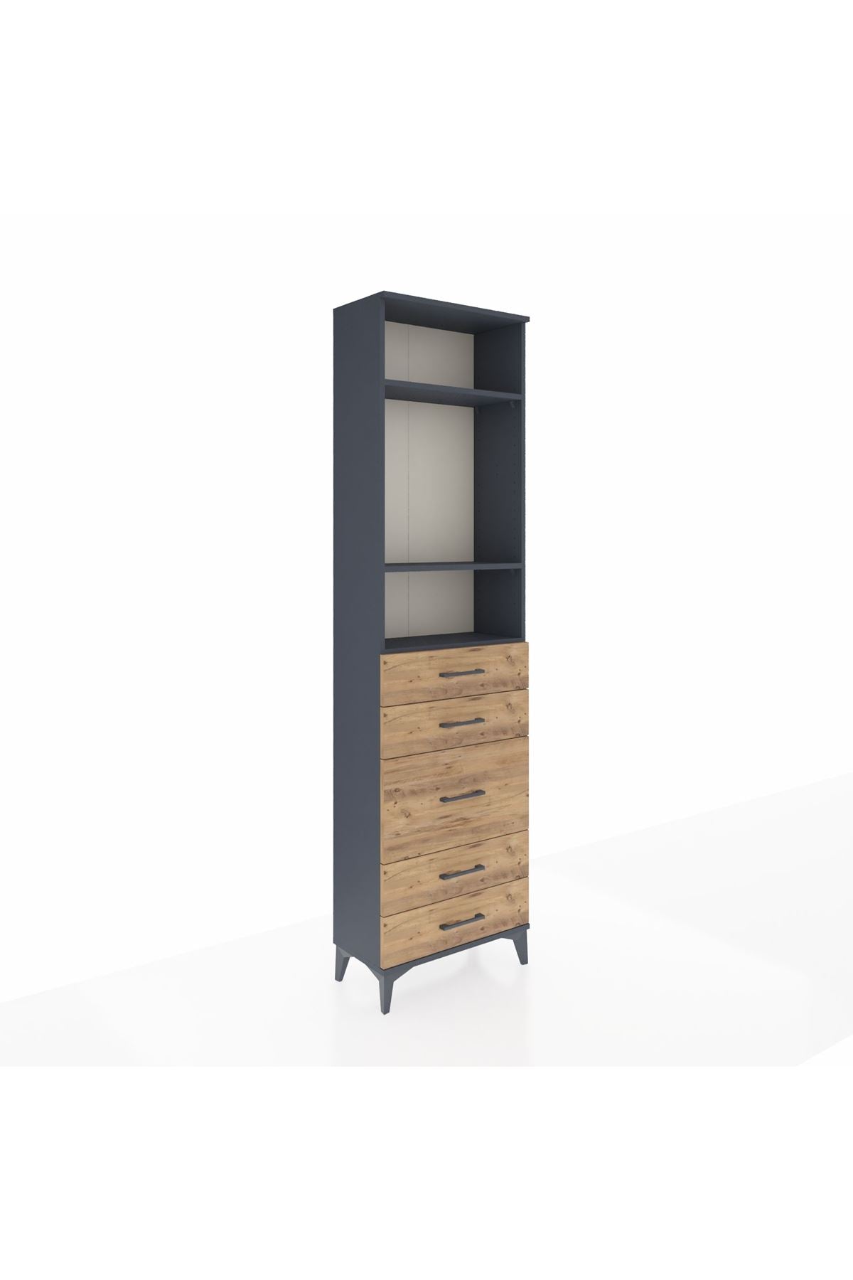 Arges Dolap 3 Raflı 5 Çekmeceli 60x30x221 - S29M120V6A
