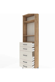 Arges Dolap 3 Raflı 5 Çekmeceli 60x30x221 - S29M120V7A
