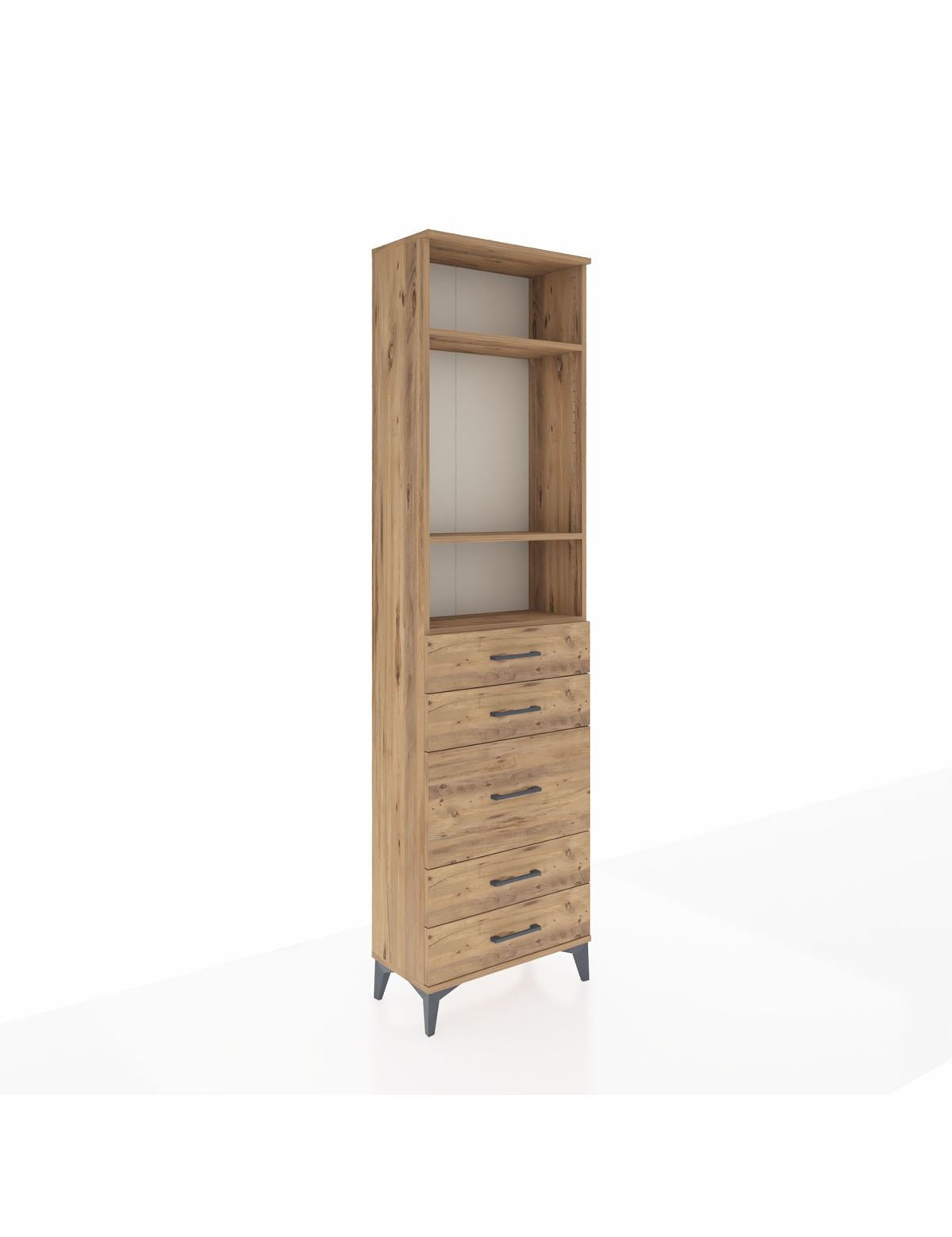 Arges Dolap 3 Raflı 5 Çekmeceli 60x30x221 - S29M120V9A