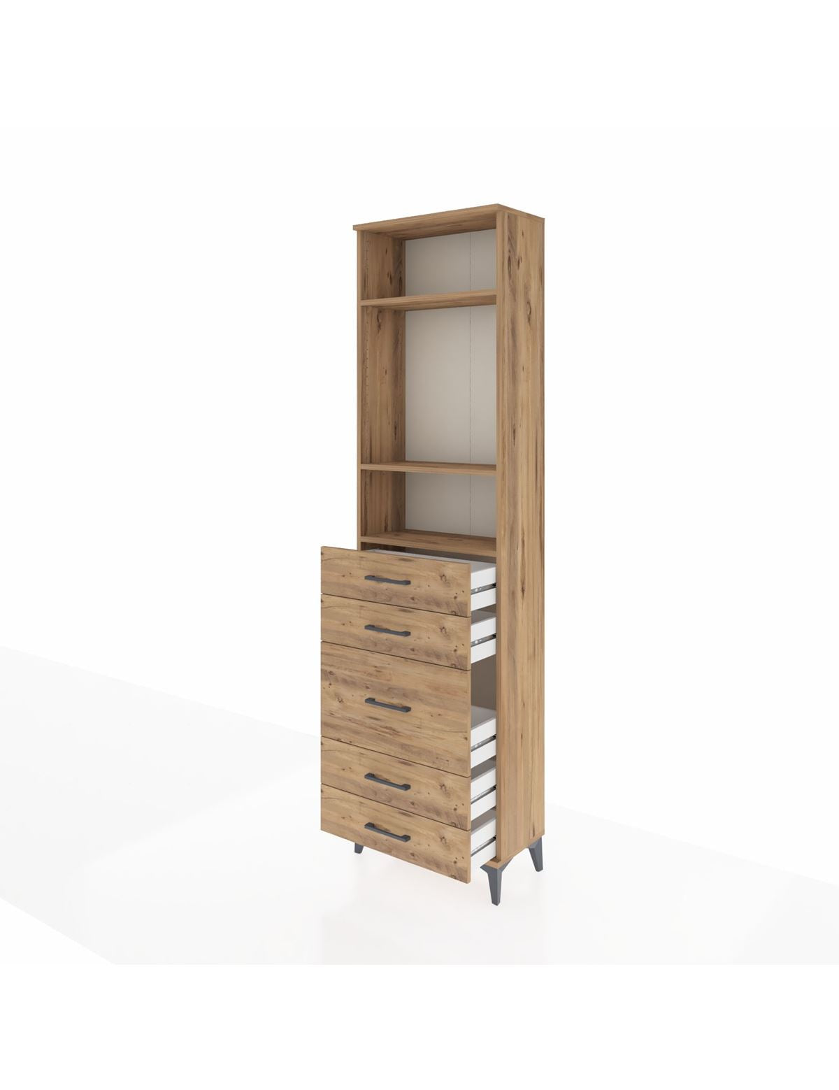 Arges Dolap 3 Raflı 5 Çekmeceli 60x30x221 - S29M120V9A