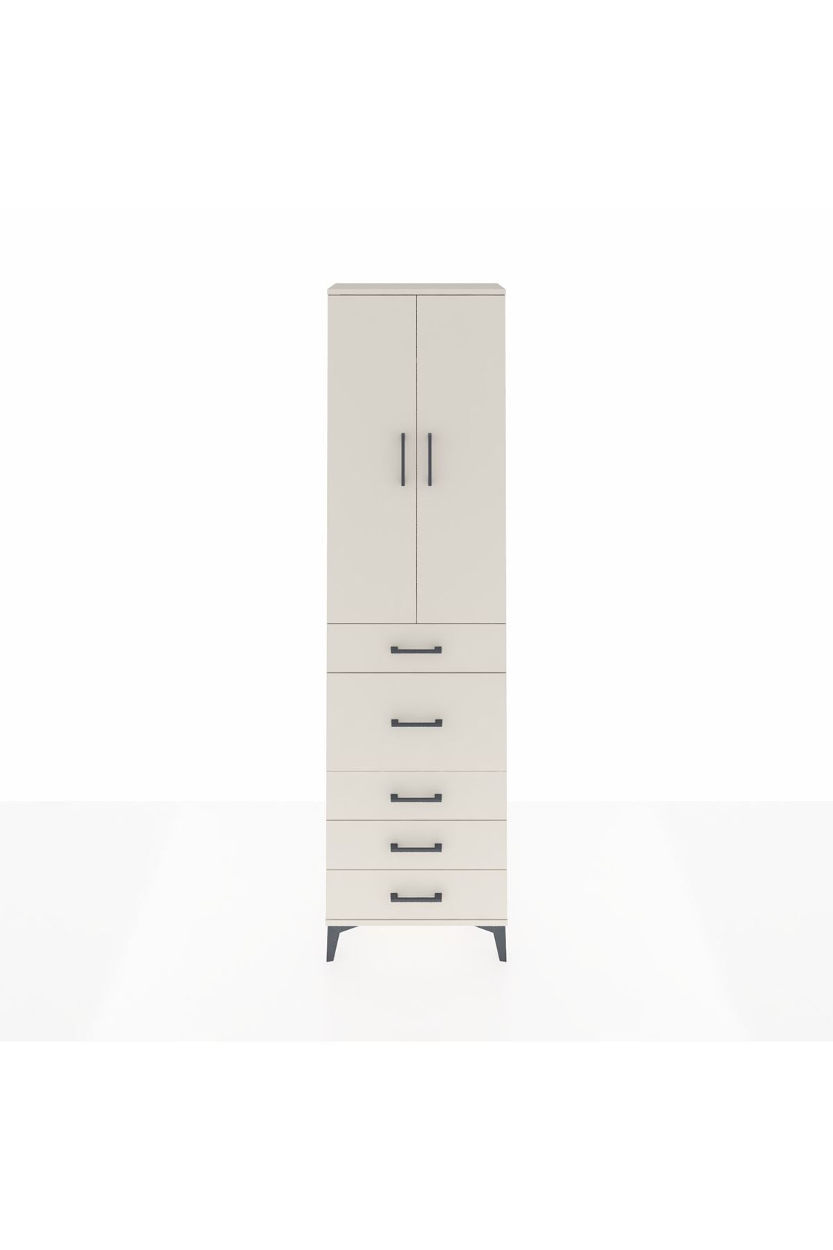 Arges Dolap 2 Raflı 5 Çekmeceli 2 Kapaklı 60x30x221 - S29M121V1A