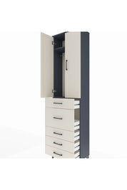Arges Dolap 2 Raflı 5 Çekmeceli 2 Kapaklı 60x30x221 - S29M121V4A