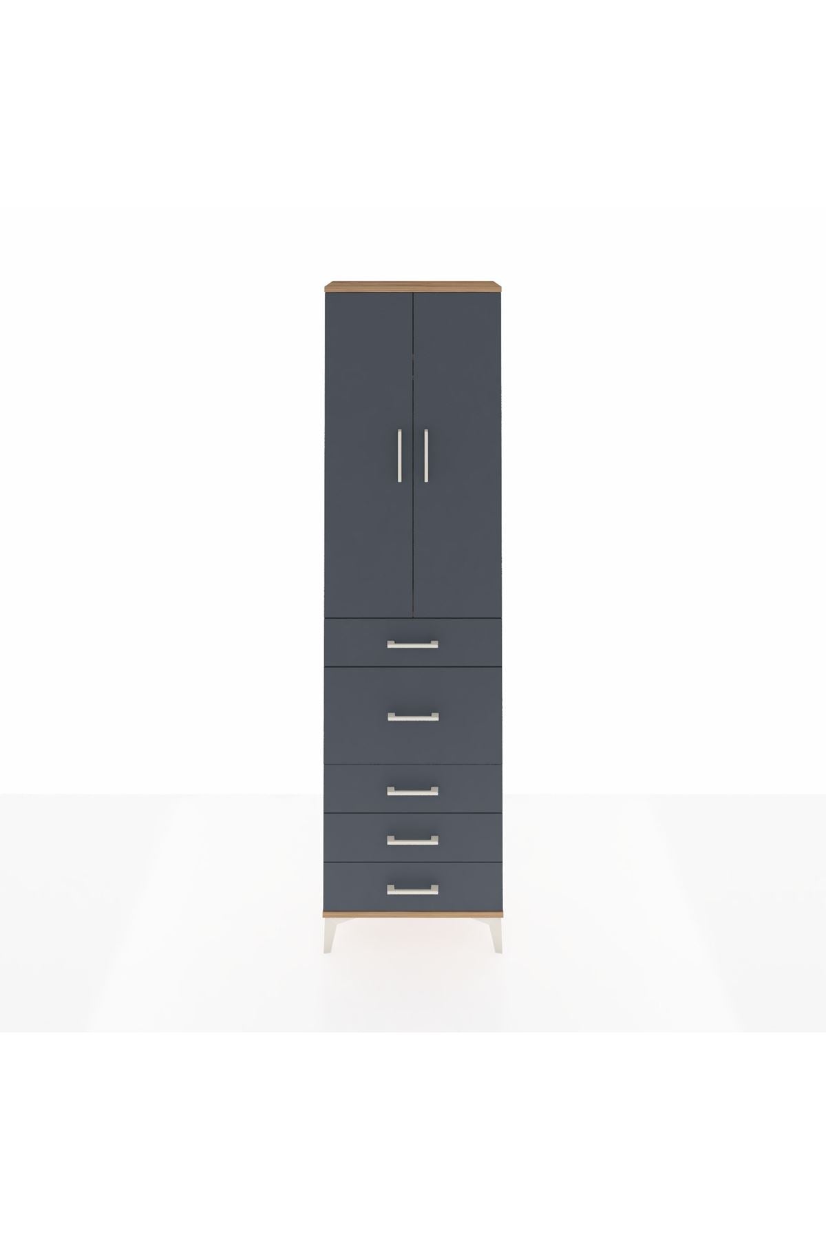 Arges Dolap 2 Raflı 5 Çekmeceli 2 Kapaklı 60x30x221 - S29M121V8A