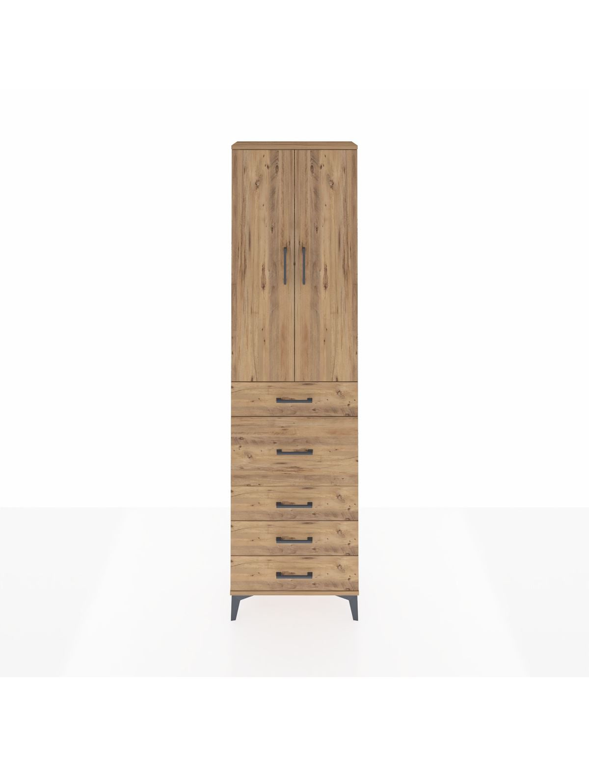 Arges Dolap 2 Raflı 5 Çekmeceli 2 Kapaklı 60x30x221 - S29M121V9A