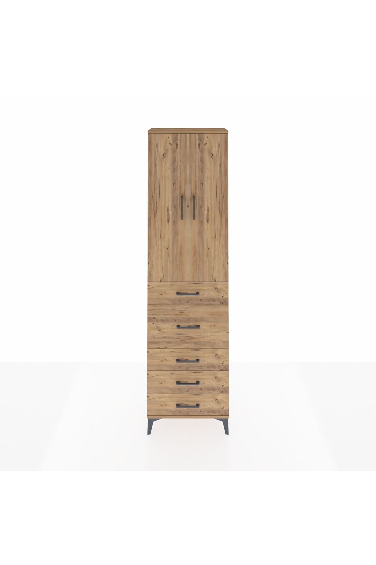 Arges Dolap 2 Raflı 5 Çekmeceli 2 Kapaklı 60x30x221 - S29M121V9A