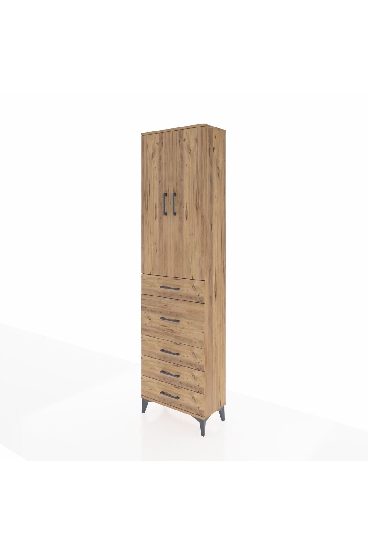Arges Dolap 2 Raflı 5 Çekmeceli 2 Kapaklı 60x30x221 - S29M121V9A