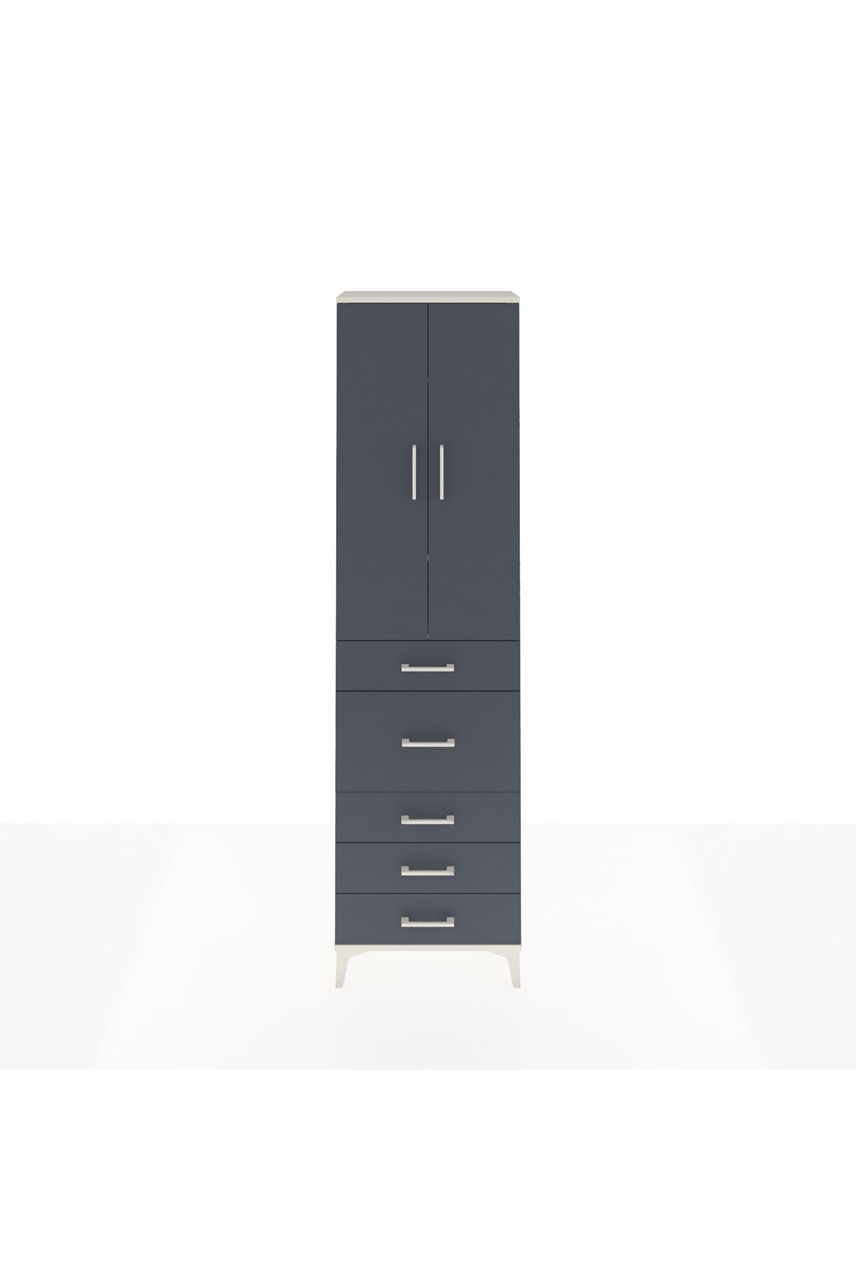 Arges Dolap 3 Raflı 5 Çekmeceli 2 Kapaklı 60x30x221 - S29M122V2A