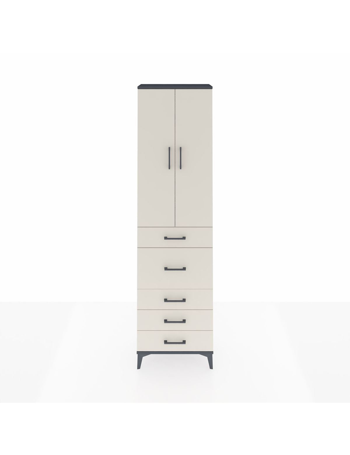 Arges Dolap 3 Raflı 5 Çekmeceli 2 Kapaklı 60x30x221 - S29M122V4A