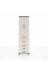 Arges Dolap 3 Raflı 5 Çekmeceli 2 Kapaklı 60x30x221