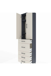 Arges Dolap 3 Raflı 5 Çekmeceli 2 Kapaklı 60x30x221 - S29M122V4A
