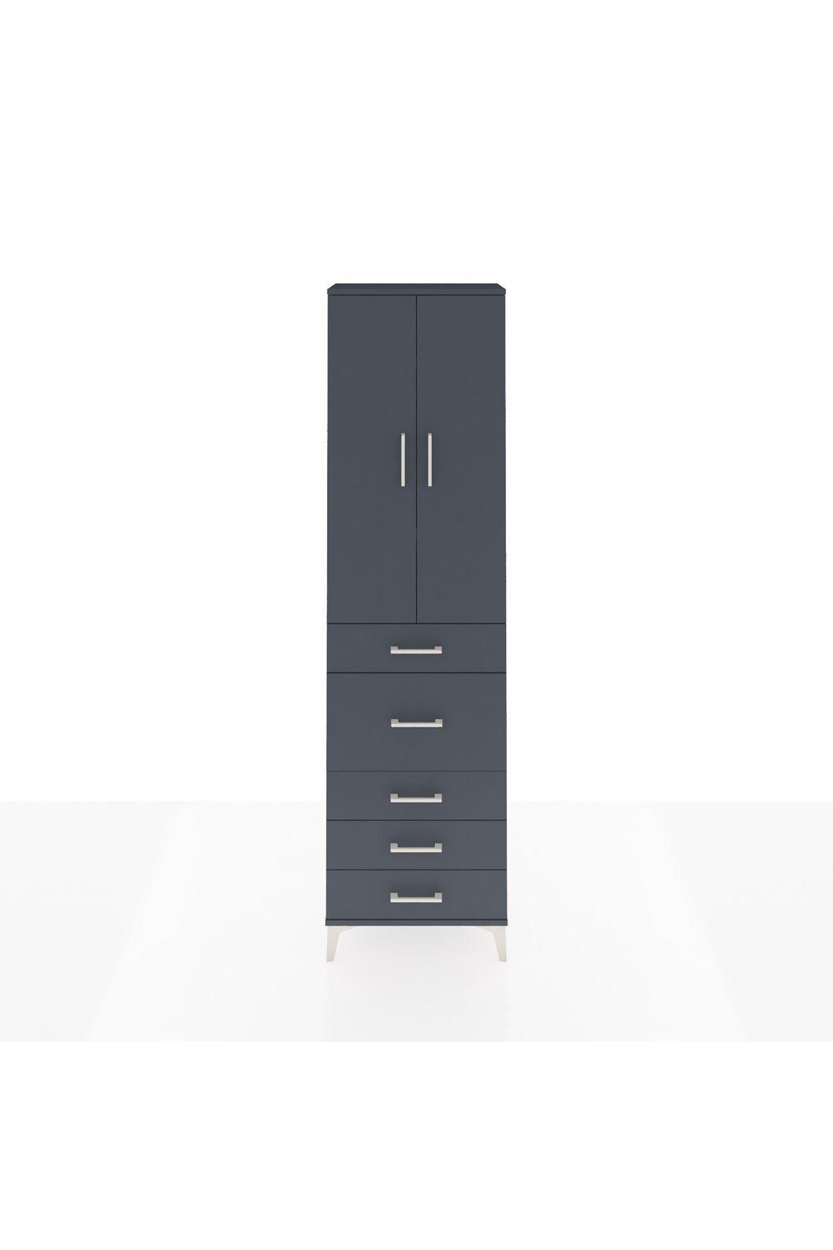 Arges Dolap 3 Raflı 5 Çekmeceli 2 Kapaklı 60x30x221 - S29M122V5A