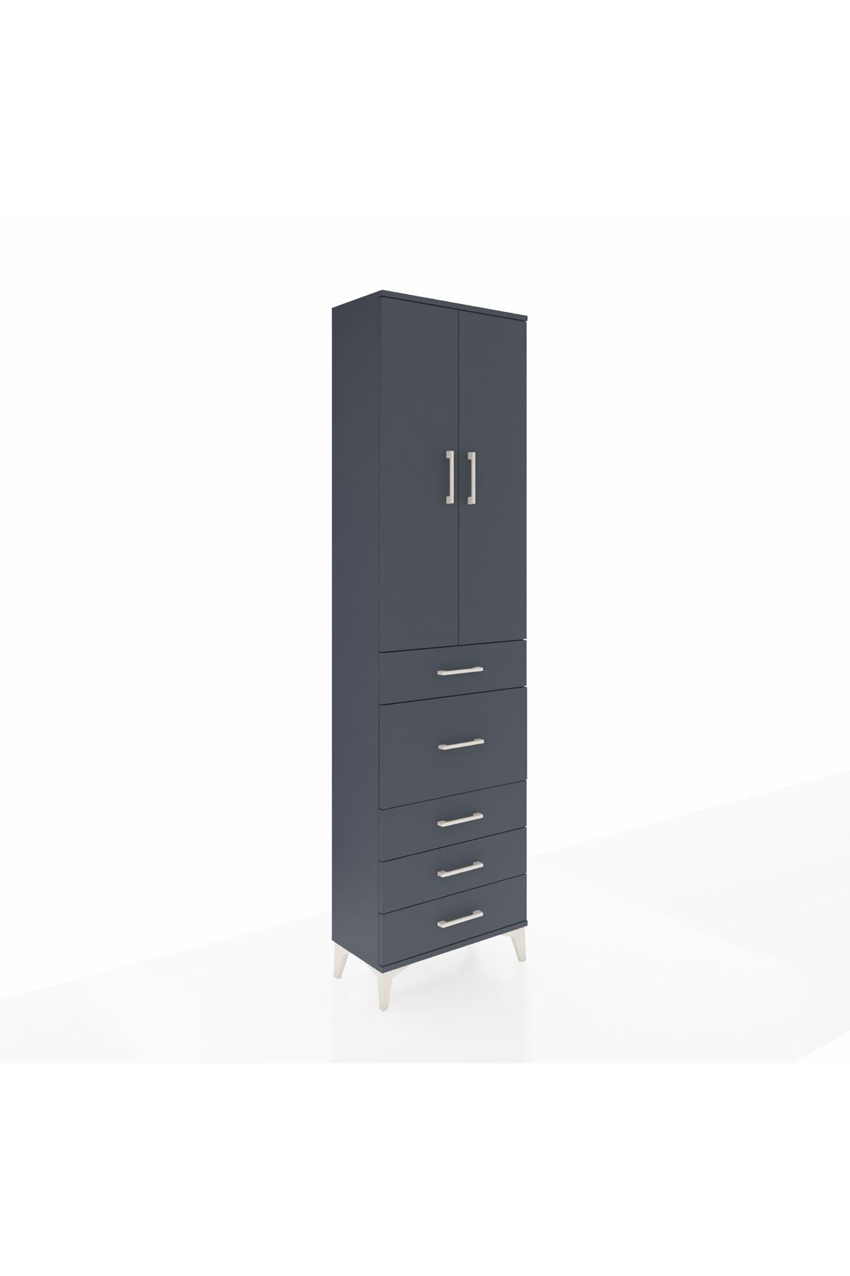 Arges Dolap 3 Raflı 5 Çekmeceli 2 Kapaklı 60x30x221 - S29M122V5A