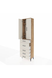 Arges Dolap 3 Raflı 5 Çekmeceli 2 Kapaklı 60x30x221 - S29M122V7A