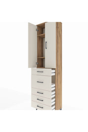 Arges Dolap 3 Raflı 5 Çekmeceli 2 Kapaklı 60x30x221 - S29M122V7A