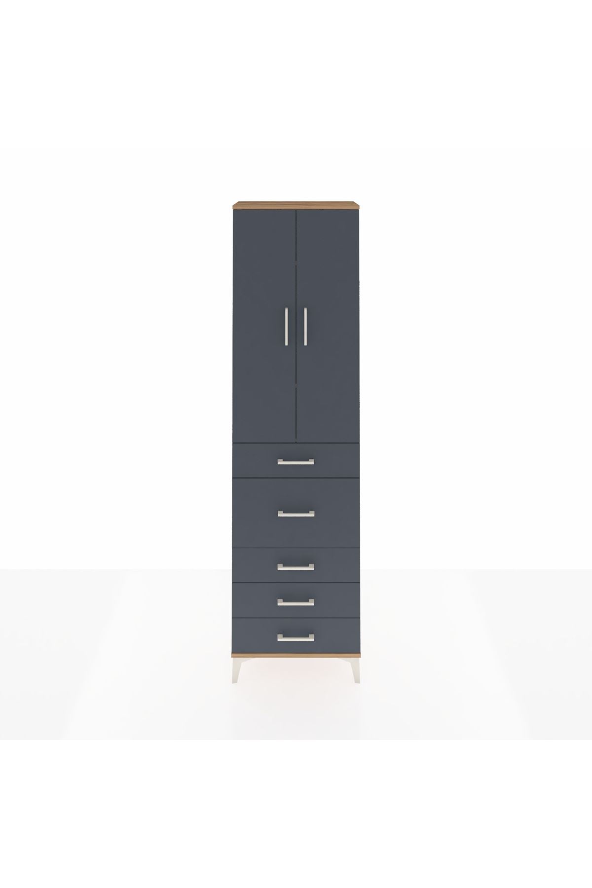 Arges Dolap 3 Raflı 5 Çekmeceli 2 Kapaklı 60x30x221 - S29M122V8A