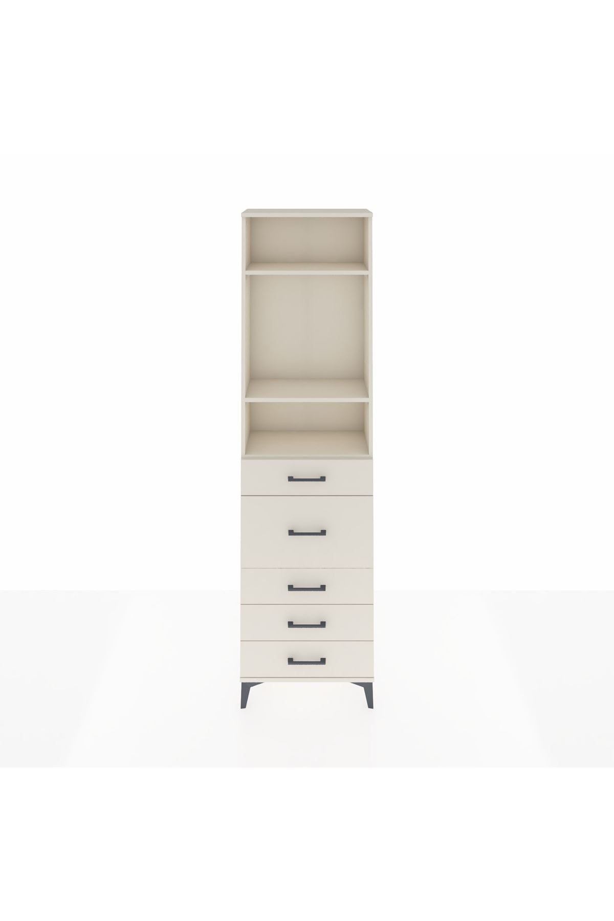 Arges Dolap 3 Raflı 5 Çekmeceli 60x30x221 - S29M123V1A