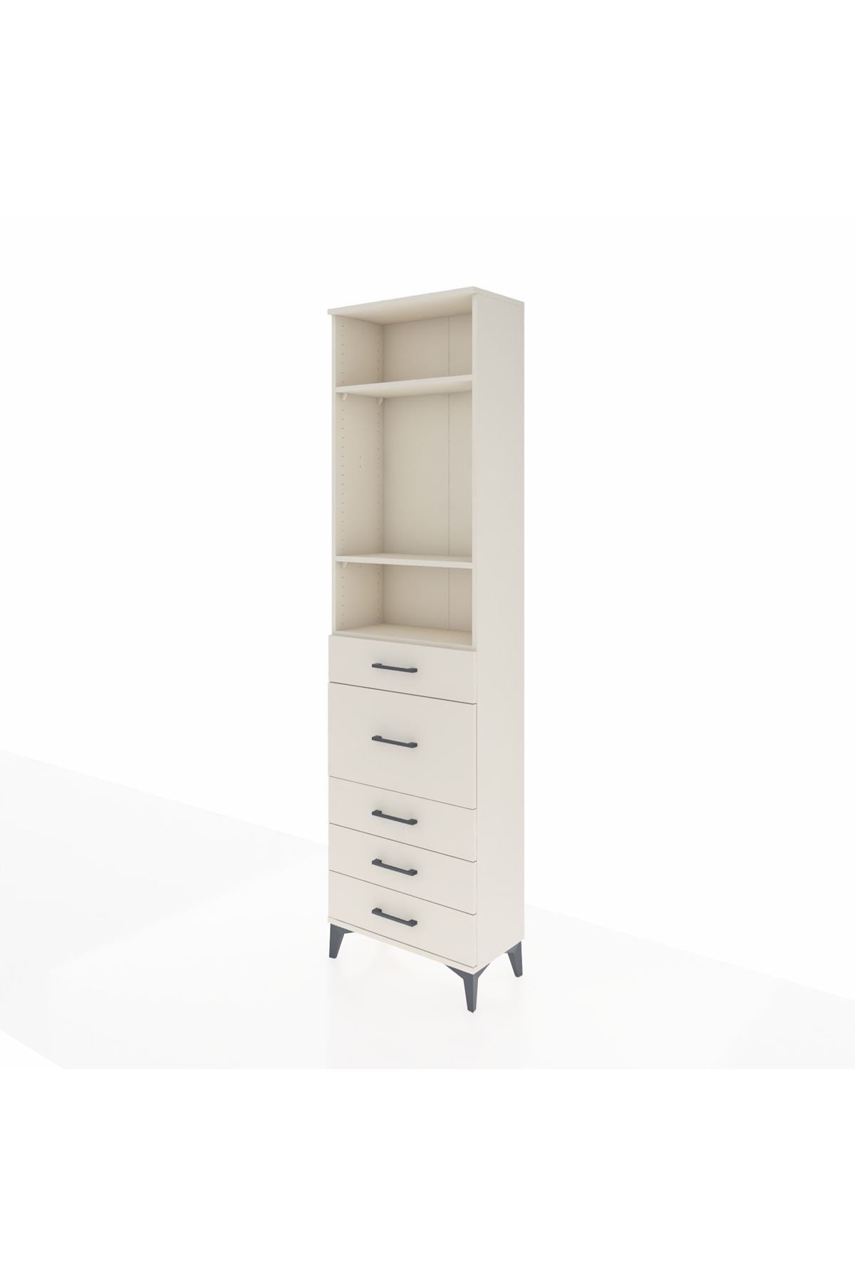 Arges Dolap 3 Raflı 5 Çekmeceli 60x30x221 - S29M123V1A