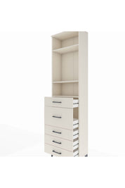 Arges Dolap 3 Raflı 5 Çekmeceli 60x30x221 - S29M123V1A
