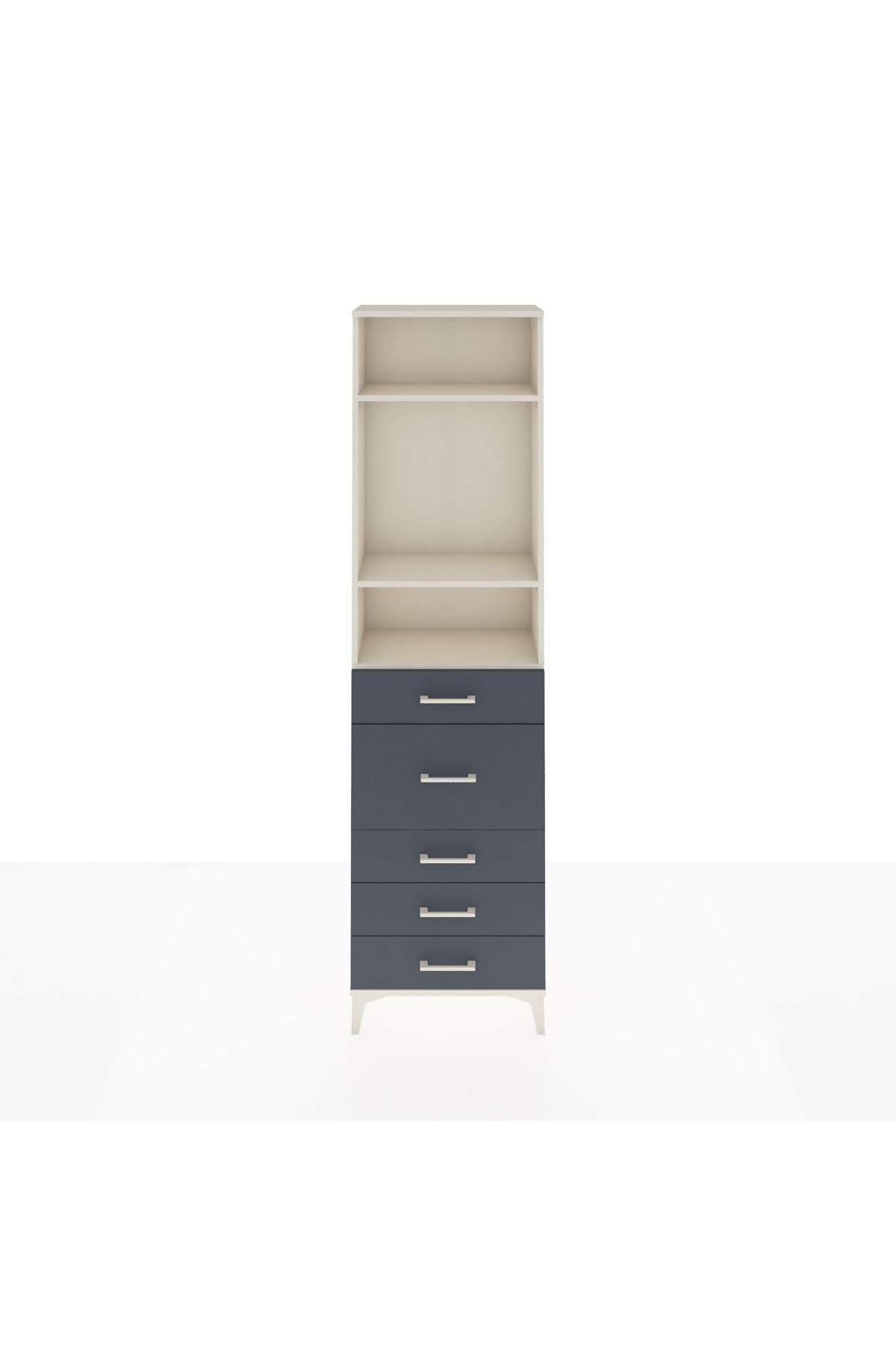 Arges Dolap 3 Raflı 5 Çekmeceli 60x30x221 - S29M123V2A