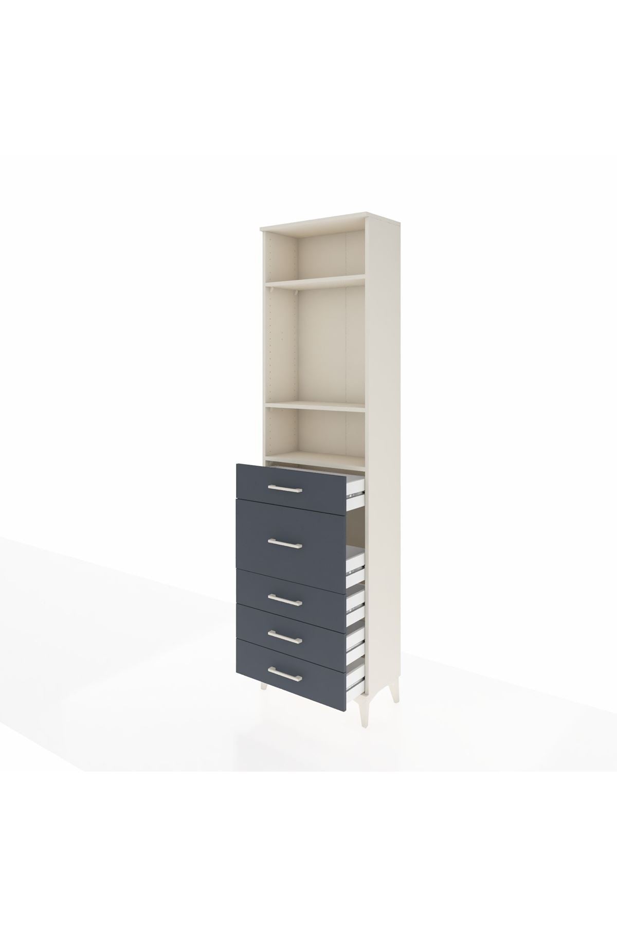 Arges Dolap 3 Raflı 5 Çekmeceli 60x30x221 - S29M123V2A