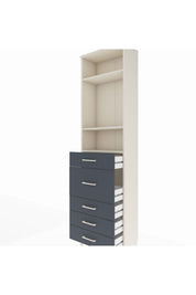 Arges Dolap 3 Raflı 5 Çekmeceli 60x30x221 - S29M123V2A