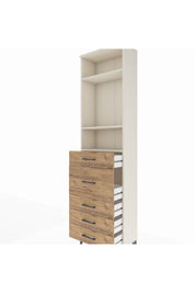Arges Dolap 3 Raflı 5 Çekmeceli 60x30x221 - S29M123V3A
