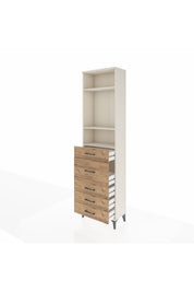 Arges Dolap 3 Raflı 5 Çekmeceli 60x30x221 - S29M123V3A
