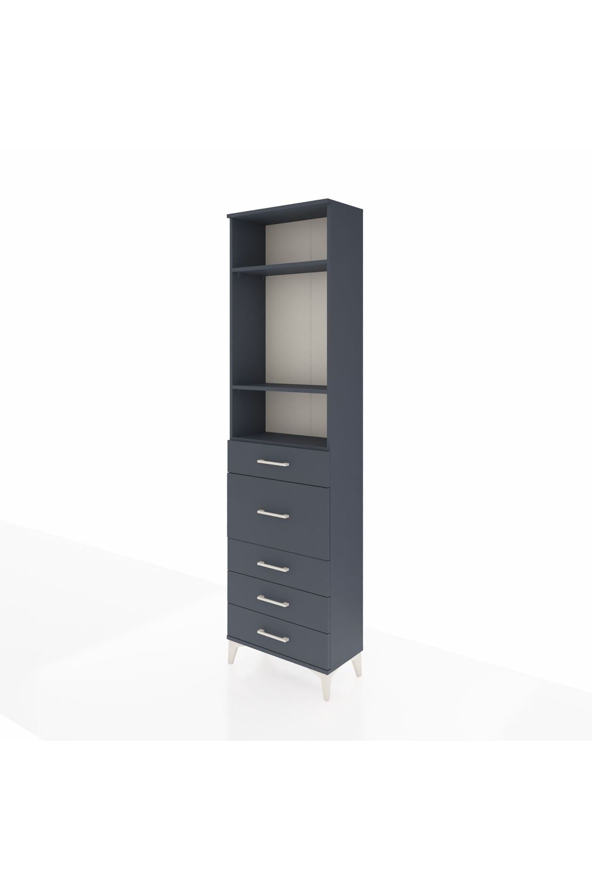 Arges Dolap 3 Raflı 5 Çekmeceli 60x30x221 - S29M123V5A