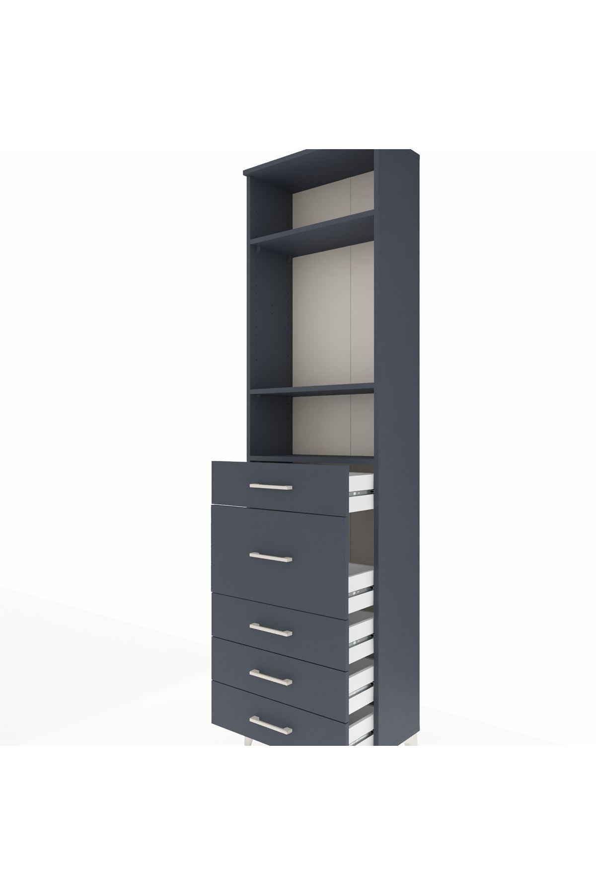 Arges Dolap 3 Raflı 5 Çekmeceli 60x30x221 - S29M123V5A