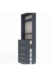 Arges Dolap 3 Raflı 5 Çekmeceli 60x30x221 - S29M123V5A